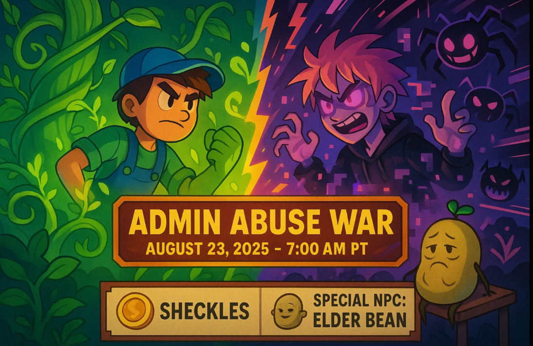 The Admin Abuse War in Grow a Garden