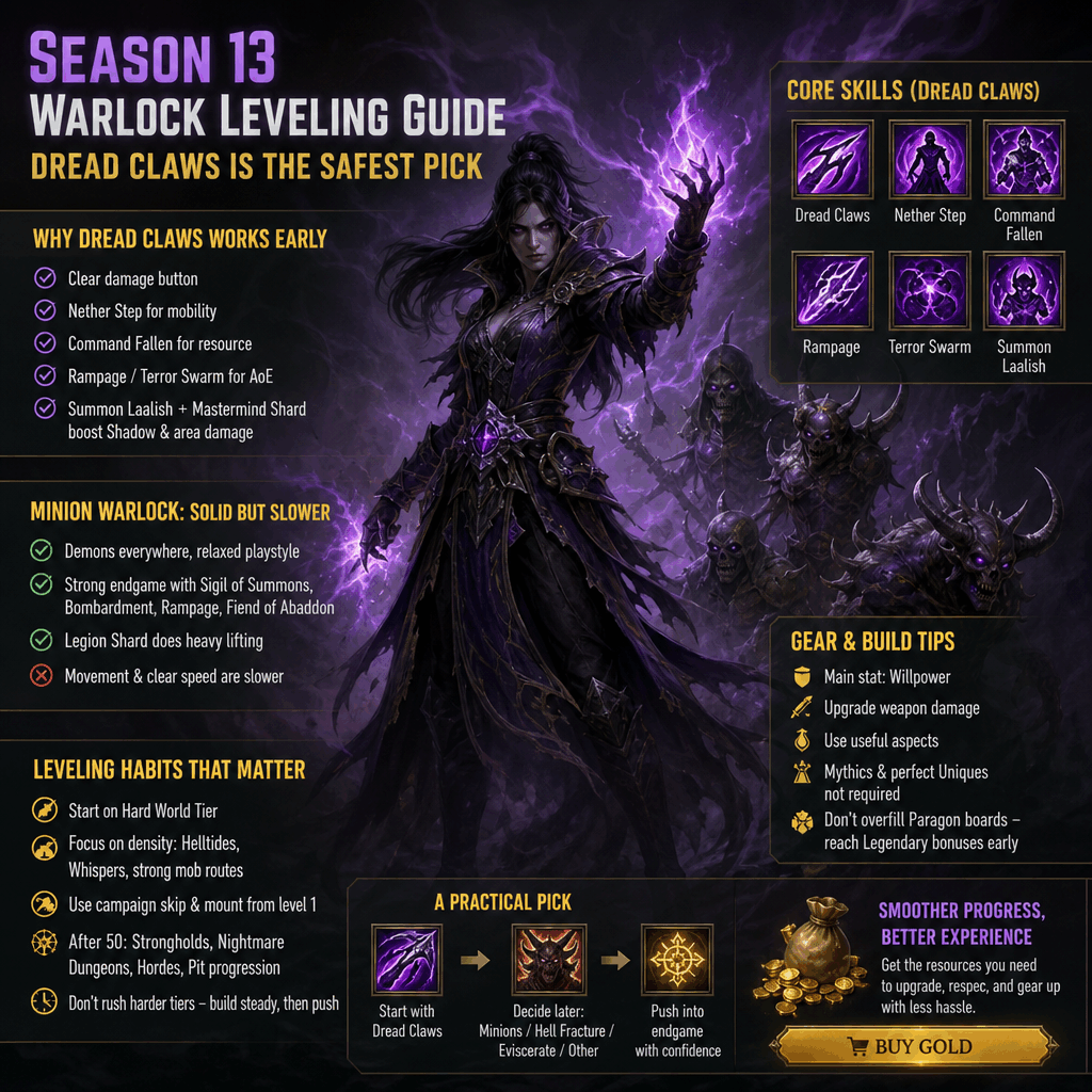 Diablo 4: What Is the Best Warlock Leveling Build